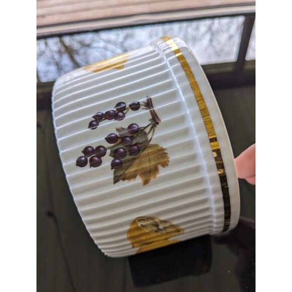Vtg Royal Worcester Evesham 6" Gold Souffle Casserole Dish Shape 46 #2 Lemon - Picture 6 of 13